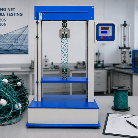 Fishing net tensile strength testing to ISO1805 and ISO1806